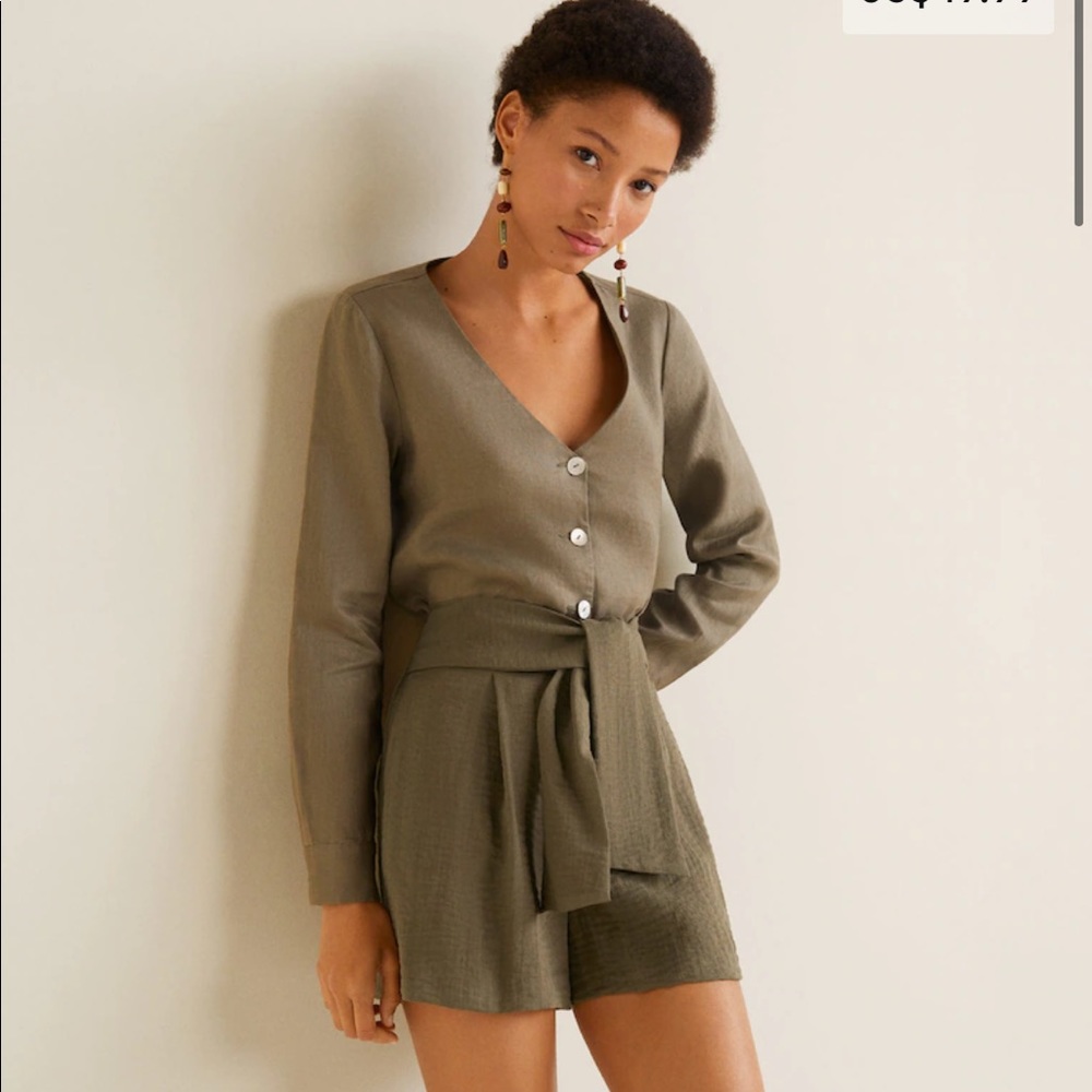 Mango bow textured short